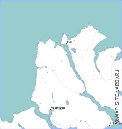 mapa de Ilhas Feroe
