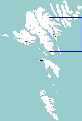 mapa de Ilhas Feroe