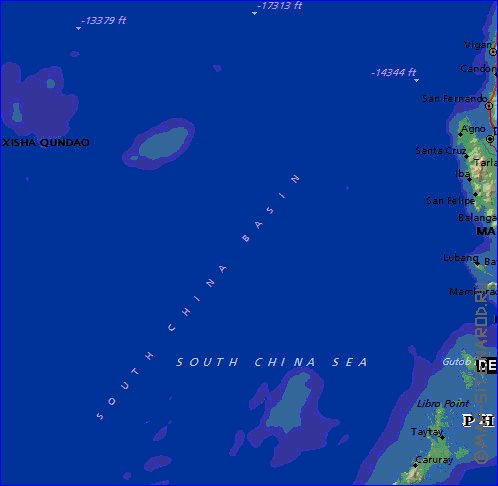carte de Philippines en anglais