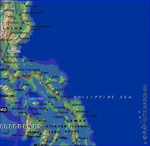 mapa de Filipinas em ingles