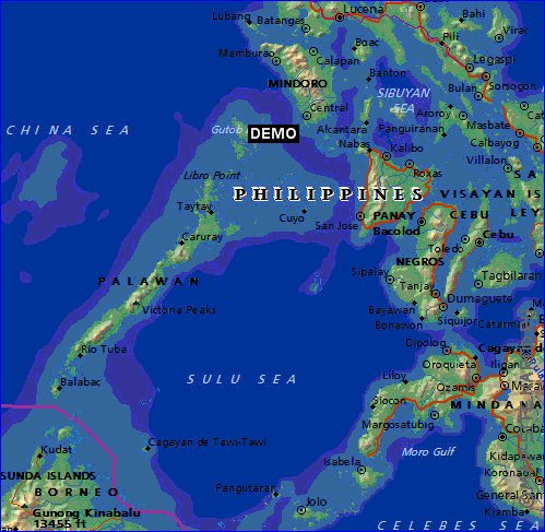 mapa de Filipinas em ingles