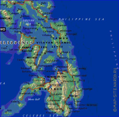 mapa de Filipinas em ingles