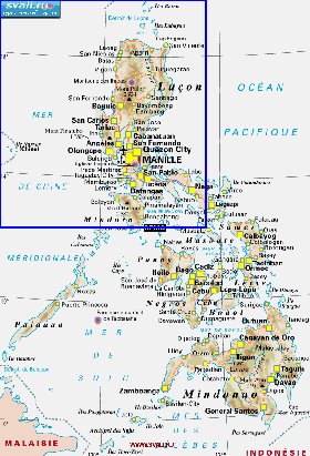 mapa de Filipinas em frances