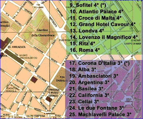 carte de Florence en italien