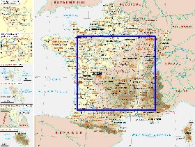 Administrativa mapa de Franca em frances