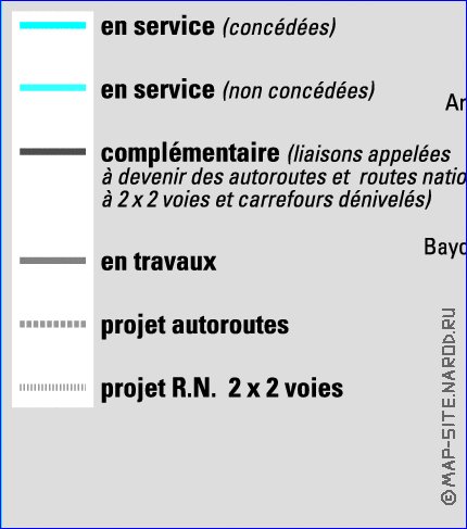 carte de des routes France