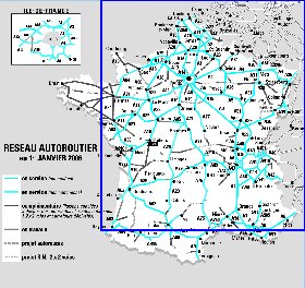 carte de des routes France