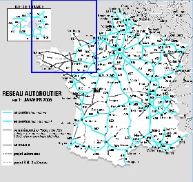 carte de des routes France