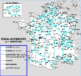 carte de des routes France