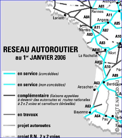 carte de des routes France