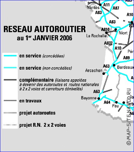 carte de des routes France