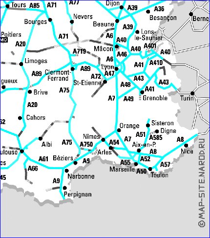 carte de des routes France