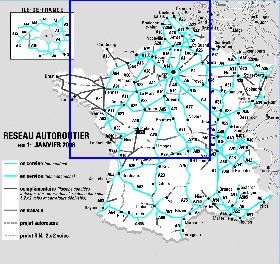 carte de des routes France