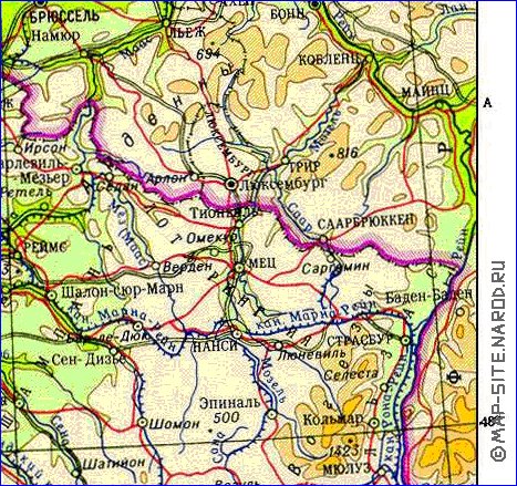 Physique carte de France