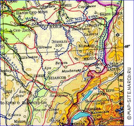 Fisica mapa de Franca