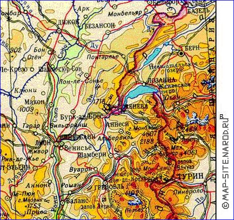 Fisica mapa de Franca