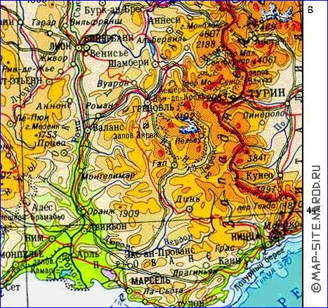 Fisica mapa de Franca