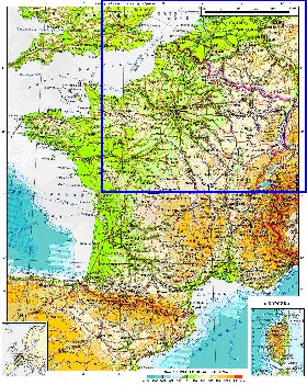 Physique carte de France
