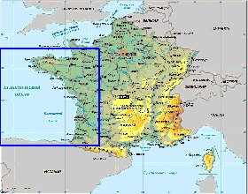 Transporte mapa de Franca