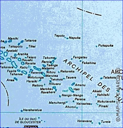carte de Polynesie francaise