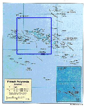 mapa de Polinesia Francesa