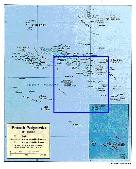 carte de Polynesie francaise