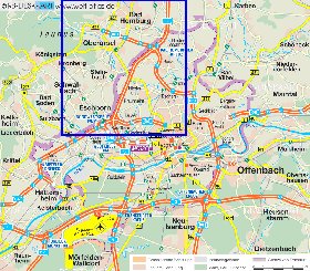 mapa de Frankfurt am Main em alemao