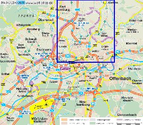 carte de Francfort-sur-le-Main en allemand