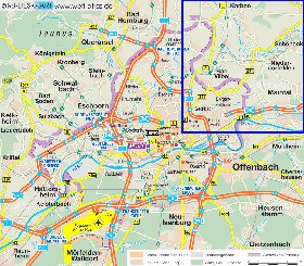 mapa de Frankfurt am Main em alemao