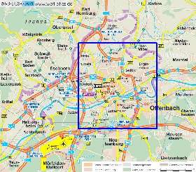 carte de Francfort-sur-le-Main en allemand