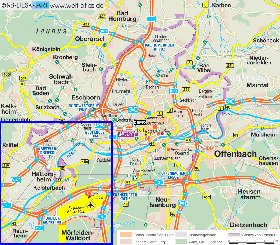 carte de Francfort-sur-le-Main en allemand