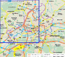 carte de Francfort-sur-le-Main en allemand