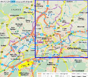 carte de Francfort-sur-le-Main en allemand