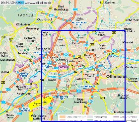 carte de Francfort-sur-le-Main en allemand