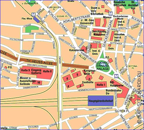 mapa de Frankfurt am Main